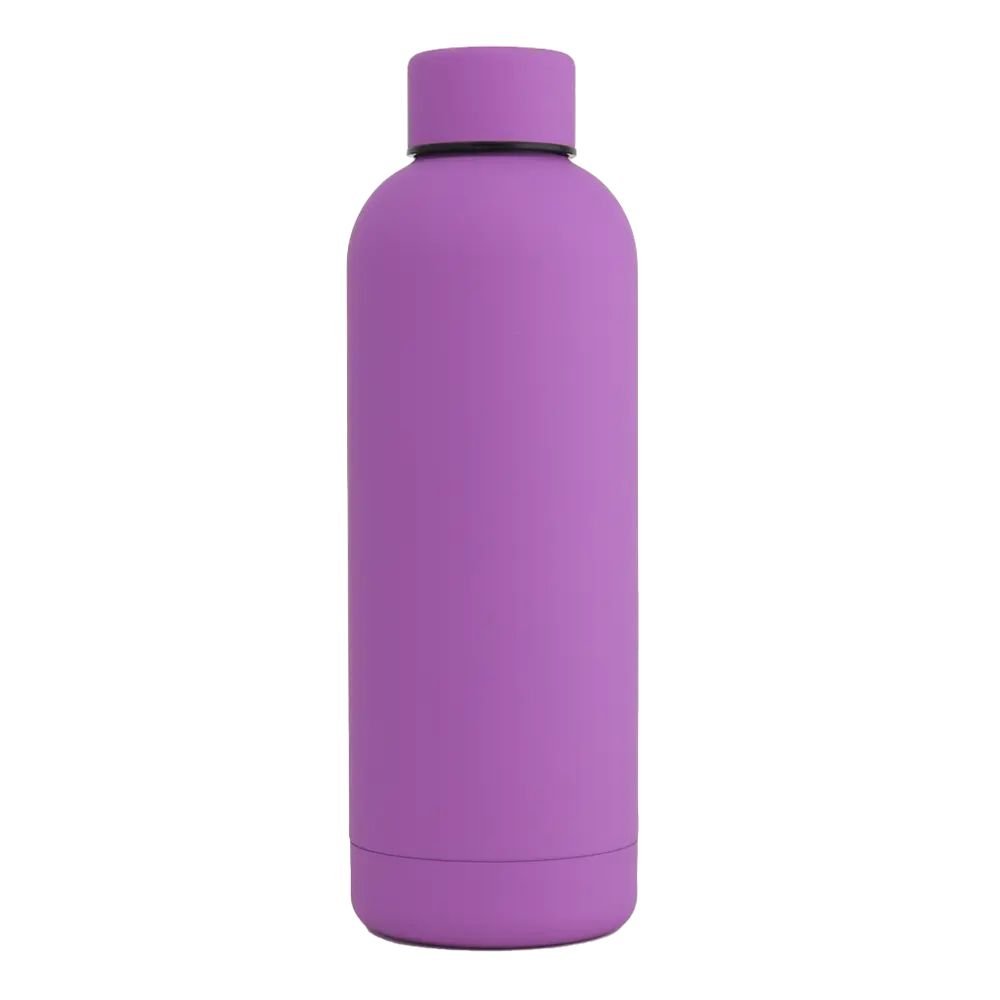 17oz Rubber Vacuum Insulated Stainless Steel Water Bottle